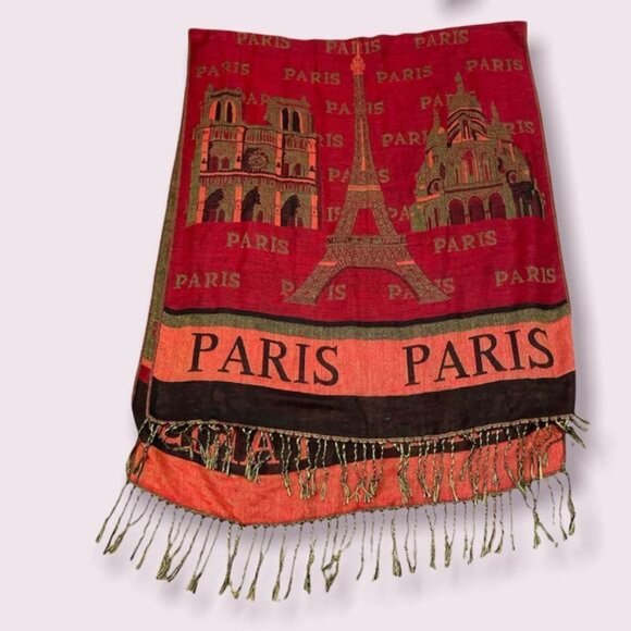 Paris fringe oversized scarf - Picture 2 of 4